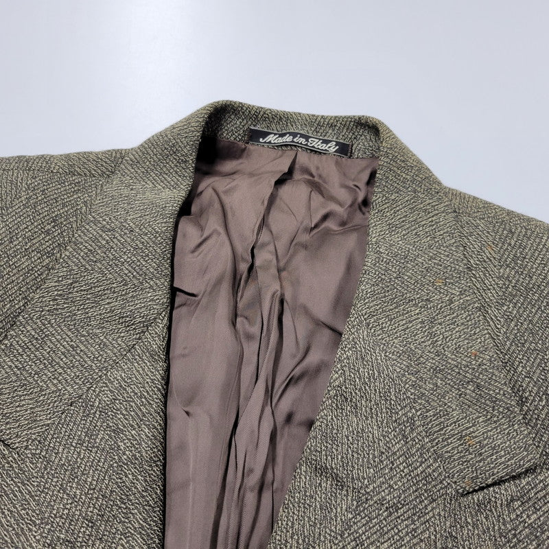 【中古品】【メンズ】 Emporio Armani エンポリオ・アルマーニ RAYON WOOL BLEND DOUBLE TAILORED JACKET レーヨン ウール ブレンド ダブル テーラードジャケット 141-250224-as-01-izu サイズ：46REG カラー：カーキ系 万代Net店