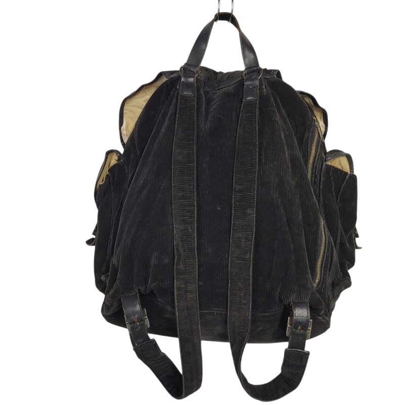 【現状渡し品】【メンズ/レディース】 Y’s for men ワイズフォーメン 90S CORDUROY BACKPACK コーデュロイ バックパック リュック バッグ カバン 鞄 188-250222-as-36-izu カラー：ブラック 万代Net店