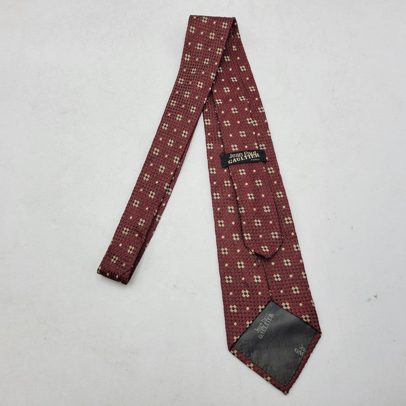 【中古品】【メンズ】 SILK NECKTIE シルクネクタイ 小物 208-250222-as-34-izu カラー：レッド系 万代Net店