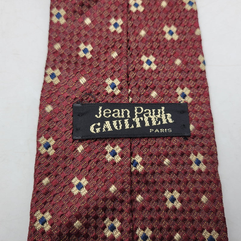 【中古品】【メンズ】 SILK NECKTIE シルクネクタイ 小物 208-250222-as-34-izu カラー：レッド系 万代Net店