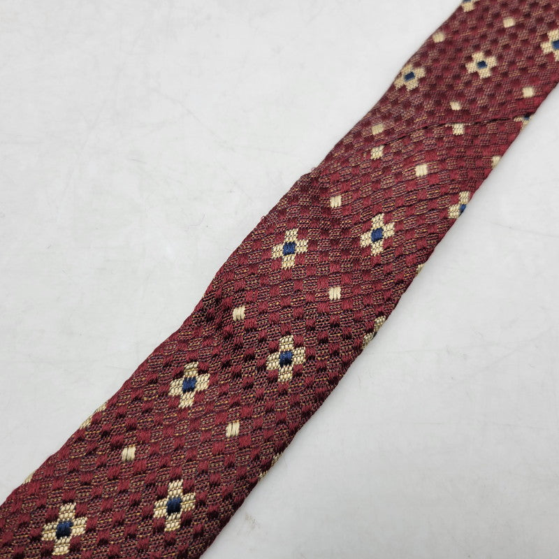 【中古品】【メンズ】 SILK NECKTIE シルクネクタイ 小物 208-250222-as-34-izu カラー：レッド系 万代Net店