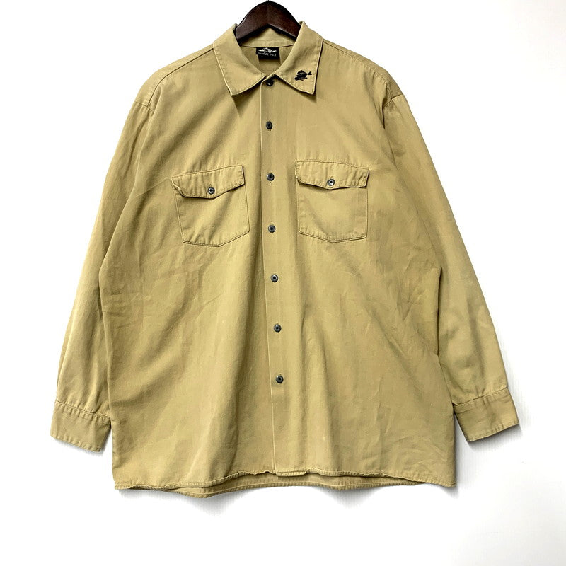 【中古品】【メンズ】 BRONZE AGE ブロンズエイジ 80S WORK SHIRT ワークシャツ USA製 長袖 トップス 146-250222-as-26-izu サイズ：L カラー：ベージュ 万代Net店