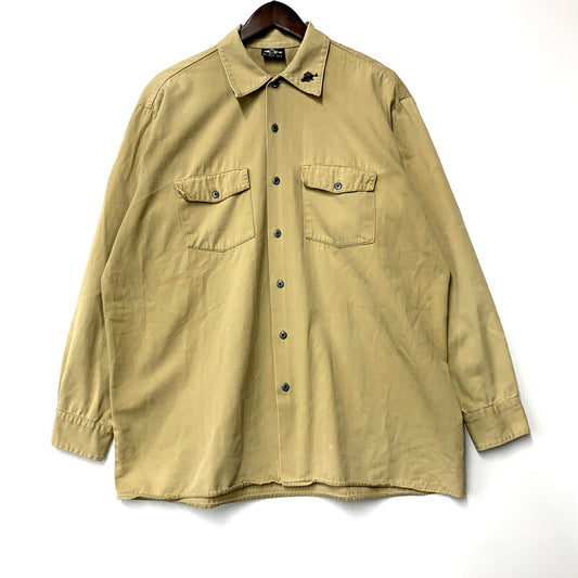 【中古品】【メンズ】 BRONZE AGE ブロンズエイジ 80S WORK SHIRT ワークシャツ USA製 長袖 トップス 146-250222-as-26-izu サイズ：L カラー：ベージュ 万代Net店