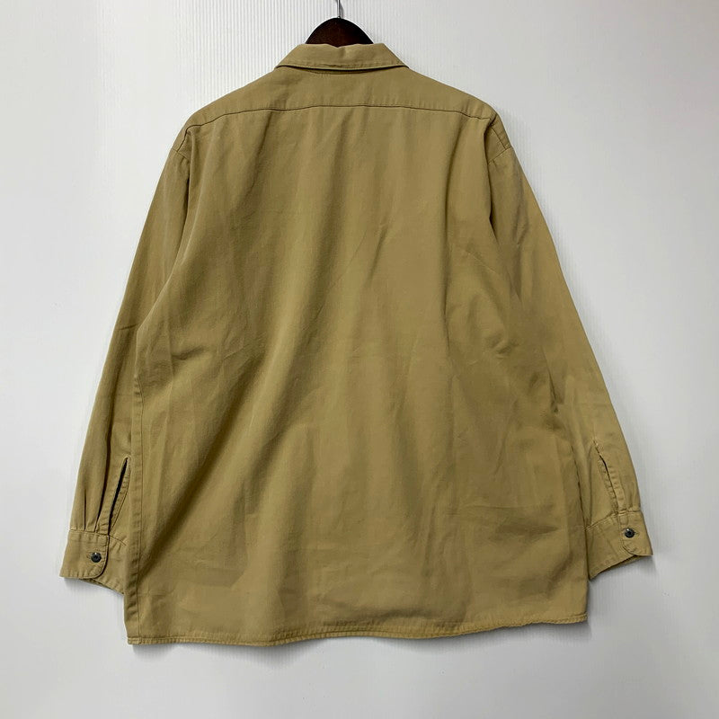 【中古品】【メンズ】 BRONZE AGE ブロンズエイジ 80S WORK SHIRT ワークシャツ USA製 長袖 トップス 146-250222-as-26-izu サイズ：L カラー：ベージュ 万代Net店