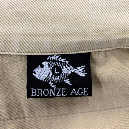 【中古品】【メンズ】 BRONZE AGE ブロンズエイジ 80S WORK SHIRT ワークシャツ USA製 長袖 トップス 146-250222-as-26-izu サイズ：L カラー：ベージュ 万代Net店