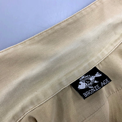 【中古品】【メンズ】 BRONZE AGE ブロンズエイジ 80S WORK SHIRT ワークシャツ USA製 長袖 トップス 146-250222-as-26-izu サイズ：L カラー：ベージュ 万代Net店