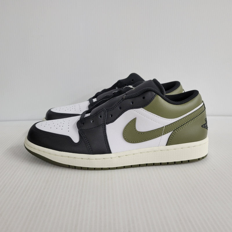 【中古美品】【メンズ】 NIKE ナイキ AIR JORDAN 1 LOW 553558-092 エア ジョーダン 1 ロー スニーカー シューズ 靴 160-250223-as-08-izu サイズ：27cm カラー：BLACK/WHITE-MEDIUM OLIVE 万代Net店