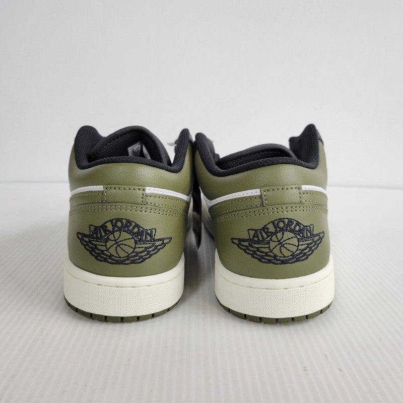 【中古美品】【メンズ】 NIKE ナイキ AIR JORDAN 1 LOW 553558-092 エア ジョーダン 1 ロー スニーカー シューズ 靴 160-250223-as-08-izu サイズ：27cm カラー：BLACK/WHITE-MEDIUM OLIVE 万代Net店