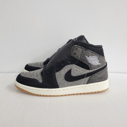 【中古美品】【メンズ】 NIKE ナイキ AIR JORDAN 1 MID SE V2 HJ4363-001 エアジョーダン1 ミッド SE V2 スニーカー シューズ 靴 160-250223-as-07-izu サイズ：27cm カラー：BLACK/BLACK-SAIL-GUM MED BROWN 万代Net店