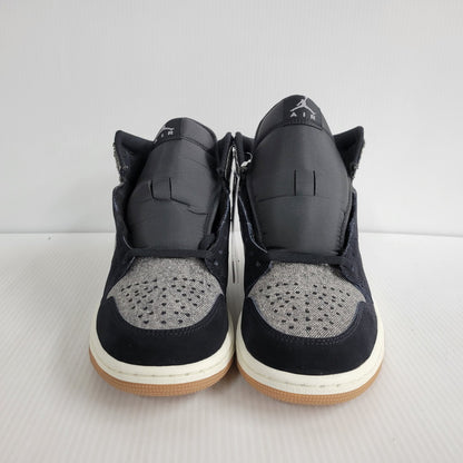 【中古美品】【メンズ】 NIKE ナイキ AIR JORDAN 1 MID SE V2 HJ4363-001 エアジョーダン1 ミッド SE V2 スニーカー シューズ 靴 160-250223-as-07-izu サイズ：27cm カラー：BLACK/BLACK-SAIL-GUM MED BROWN 万代Net店