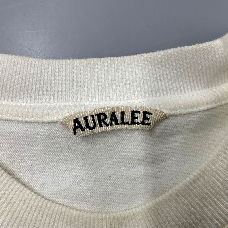 【中古品】【メンズ】  AURALEE オーラリー STAND-UP TEE A6ST01SU スタンドアップTシャツ 半袖 トップス 140-250226-as-03-izu サイズ：3 カラー：ホワイト 万代Net店