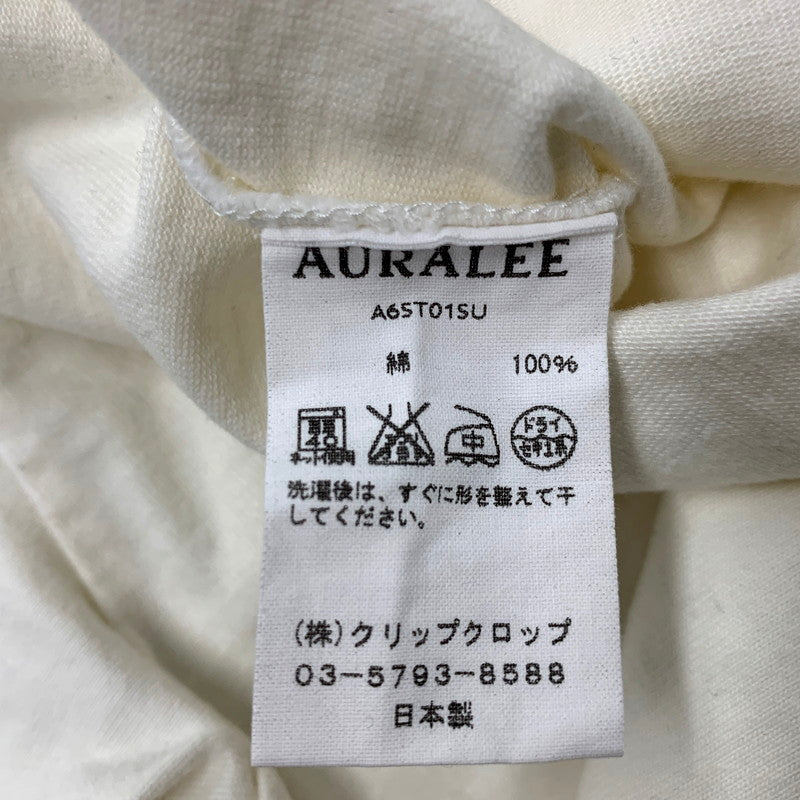 【中古品】【メンズ】  AURALEE オーラリー STAND-UP TEE A6ST01SU スタンドアップTシャツ 半袖 トップス 140-250226-as-03-izu サイズ：3 カラー：ホワイト 万代Net店