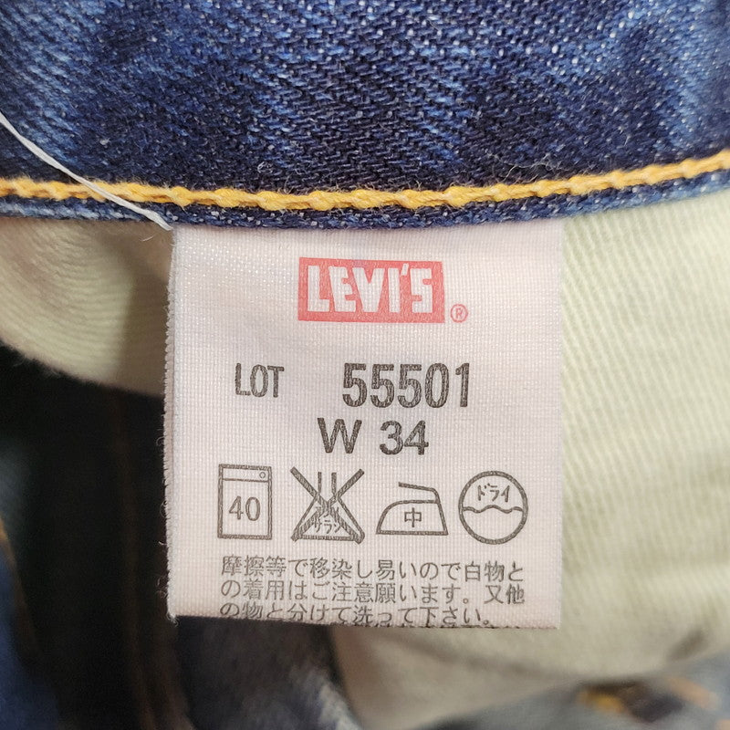 【中古品】【メンズ】 Levi's リーバイス 刻印J09A 2004年製 BIG-E 00S 55501 DENIM PANTS 00年代 デニムパンツ ズボン ボトムス 157-250224-ma-09-izu サイズ：W34 カラー：インディゴ 万代Net店