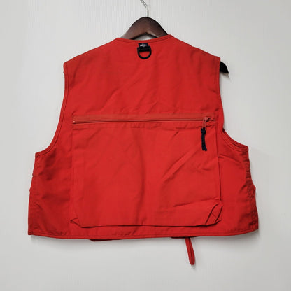 【現状渡し品】【メンズ】 Columbia コロンビア 80S FISHING VEST 80年代 フィッシングベスト トップス 144-250224-ma-05-izu サイズ：M カラー：赤 万代Net店