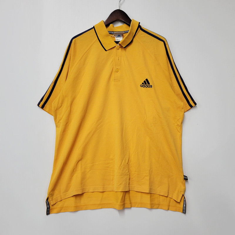 【中古品】【メンズ】 adidas アディダス パフォーマンスロゴタグ 90S SS POLO SHIRT 90年代 ショートスリーブ ポロシャツ トップス 半袖 146-250224-ma-04-izu サイズ：L カラー：オレンジ 万代Net店