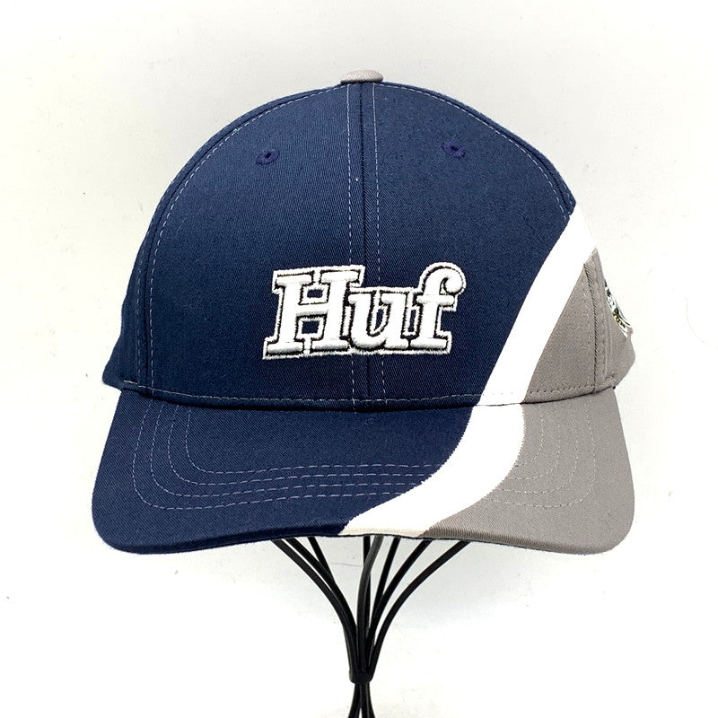 【中古美品】【メンズ】 HUF ハフ HT00609 DAYTONA SNAPBACK CAP デイトナ スナップバックキャップ 帽子 服飾雑貨 185-250224-ma-13-izu サイズ：F カラー：ネイビー 万代Net店