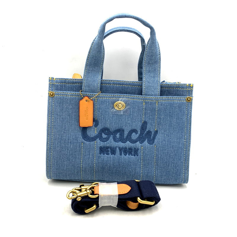 【中古美品】【レディース】 COACH コーチ CR659 DENIM 2WAY HAND BAG デニム2ウェイハンドバッグ 鞄 カバン 180-250223-ma-13-izu カラー：ブルー 万代Net店