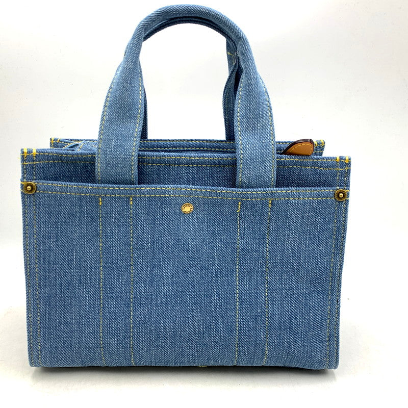 【中古美品】【レディース】 COACH コーチ CR659 DENIM 2WAY HAND BAG デニム2ウェイハンドバッグ 鞄 カバン 180-250223-ma-13-izu カラー：ブルー 万代Net店