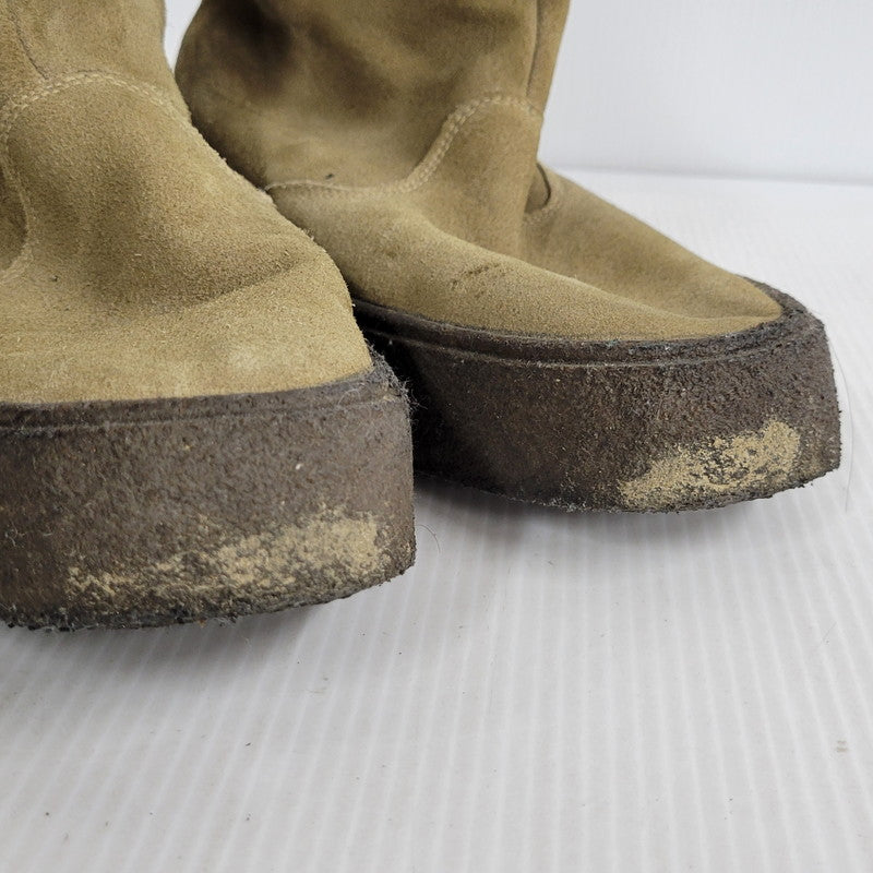 【中古品】【メンズ】 hobo ホーボー × SANDERS サンダース SUEDE CURLING BOOTS 9926LDS スエード カーリング ブーツ シューズ 靴 164-250223-as-03-izu サイズ：7.5 カラー：ベージュ 万代Net店