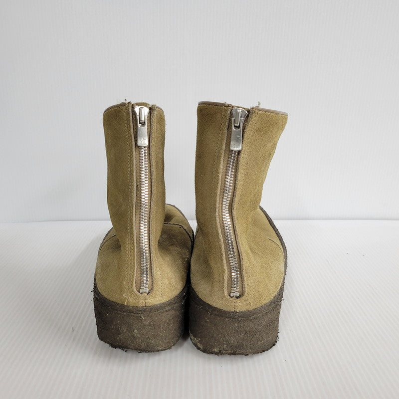 【中古品】【メンズ】 hobo ホーボー × SANDERS サンダース SUEDE CURLING BOOTS 9926LDS スエード カーリング ブーツ シューズ 靴 164-250223-as-03-izu サイズ：7.5 カラー：ベージュ 万代Net店