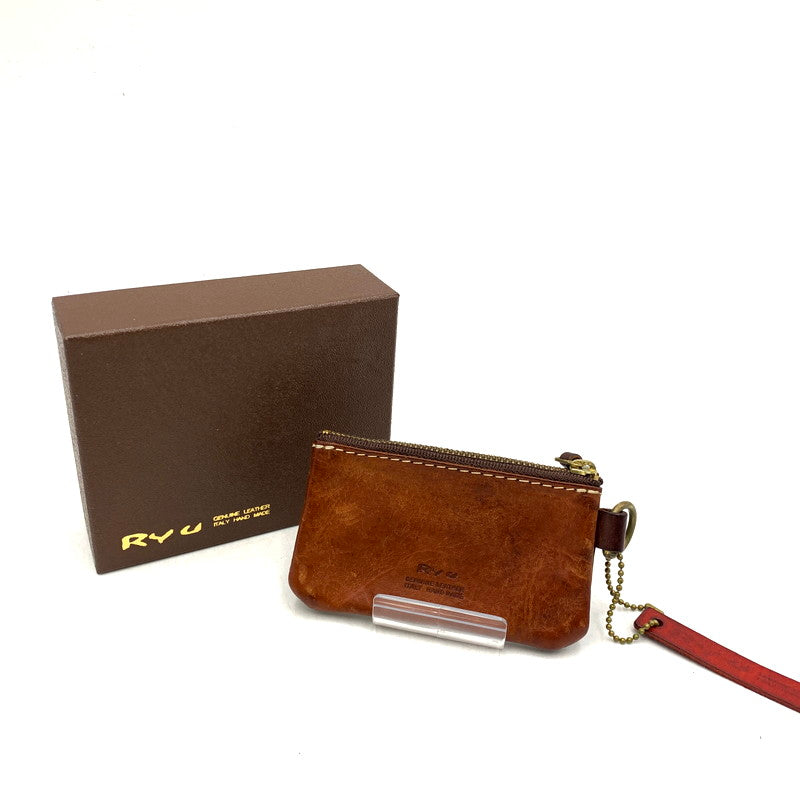 【中古品】【メンズ】  RYU リュウ LEATHER COIN CASE レザーコインケース 財布 ウォレット 小物 201-250224-ma-14-izu カラー：ブラウン 万代Net店