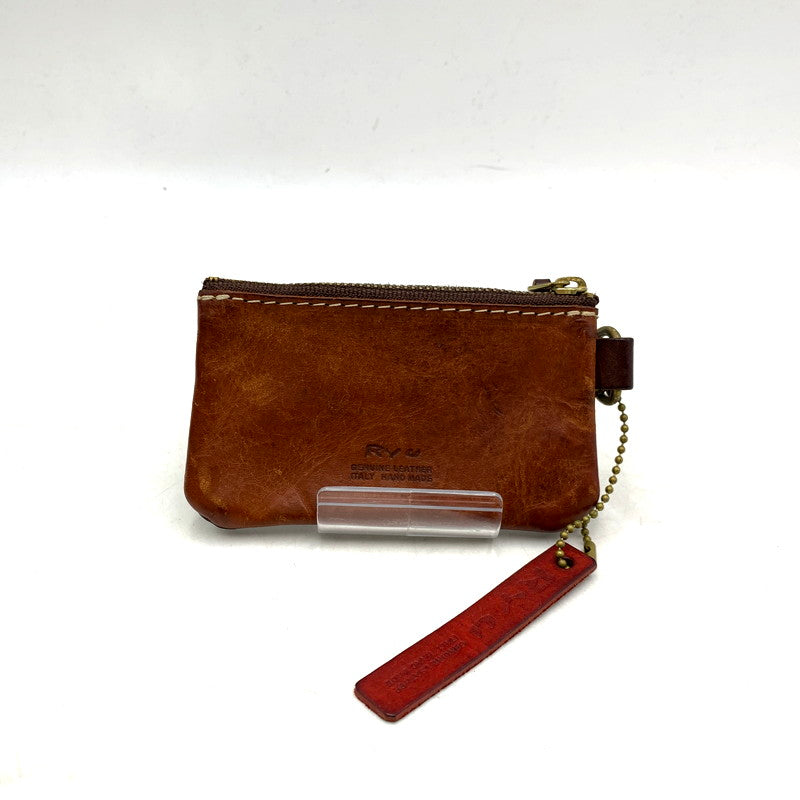 【中古品】【メンズ】  RYU リュウ LEATHER COIN CASE レザーコインケース 財布 ウォレット 小物 201-250224-ma-14-izu カラー：ブラウン 万代Net店