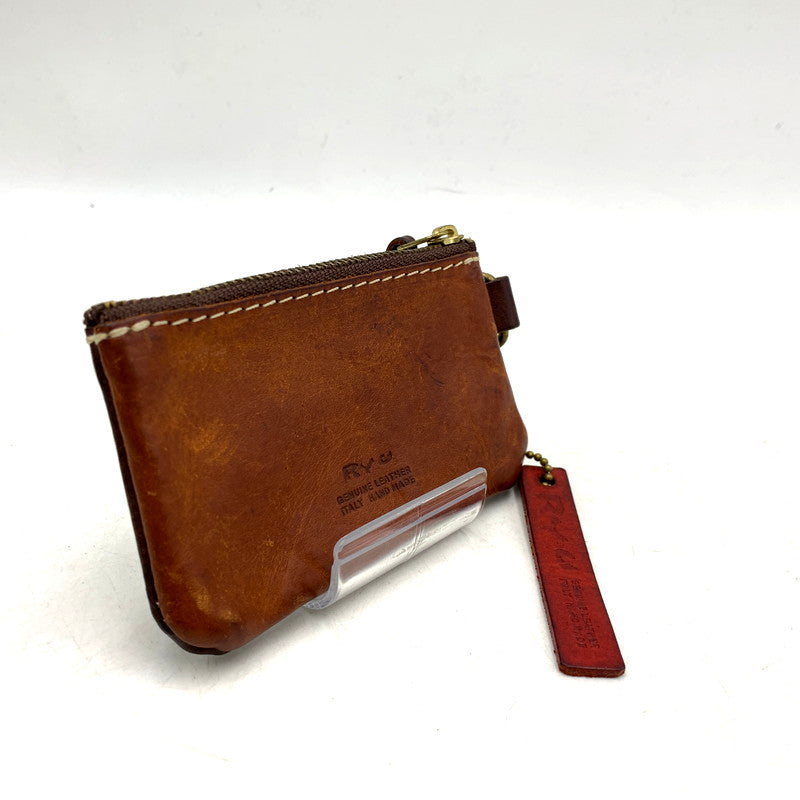 【中古品】【メンズ】  RYU リュウ LEATHER COIN CASE レザーコインケース 財布 ウォレット 小物 201-250224-ma-14-izu カラー：ブラウン 万代Net店