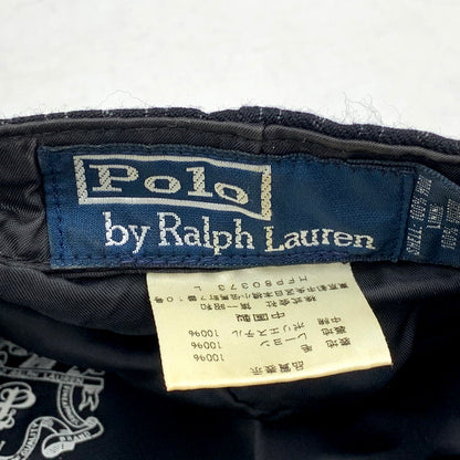 【中古品】【メンズ/レディース】 POLO RALPH LAUREN ポロ・ラルフローレン 90S WOOL STRIPE CASKET 90年代 ウールストライプキャスケット 帽子 服飾雑貨 185-250224-ma-10-izu サイズ：L/XL カラー：黒 万代Net店