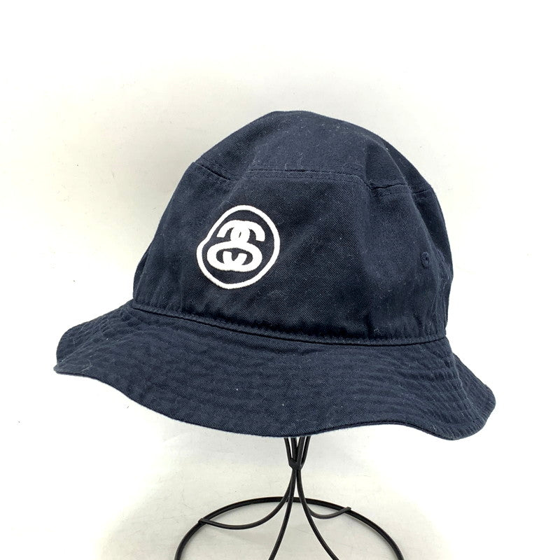 【中古品】【メンズ/レディース】 STUSSY ステューシー SS LINK BUCKET HAT SSリンクバケットハット 帽子 服飾雑貨 185-250224-ma-11-izu サイズ：L/XL カラー：ネイビー 万代Net店