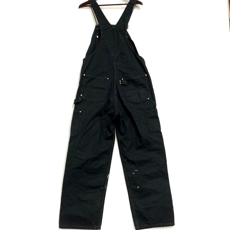 【中古品】【メンズ】 Carhartt カーハート R01 BLK メキシコ製 2015年製 DOUBLE KNEE BIB OVERALL COTTON DUCK ダブルニービブオーバーオール コットンダック ズボン ボトムス サロペット オーバーオール 157-250223-ma-05-izu サイズ：34×30 カラー：黒 万代Net店