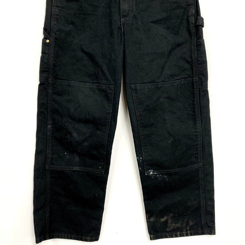 【中古品】【メンズ】 Carhartt カーハート R01 BLK メキシコ製 2015年製 DOUBLE KNEE BIB OVERALL COTTON DUCK ダブルニービブオーバーオール コットンダック ズボン ボトムス サロペット オーバーオール 157-250223-ma-05-izu サイズ：34×30 カラー：黒 万代Net店