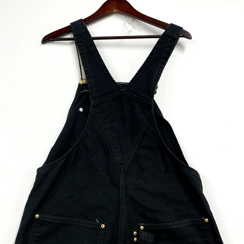 【中古品】【メンズ】 Carhartt カーハート R01 BLK メキシコ製 2015年製 DOUBLE KNEE BIB OVERALL COTTON DUCK ダブルニービブオーバーオール コットンダック ズボン ボトムス サロペット オーバーオール 157-250223-ma-05-izu サイズ：34×30 カラー：黒 万代Net店