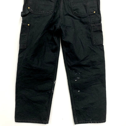 【中古品】【メンズ】 Carhartt カーハート R01 BLK メキシコ製 2015年製 DOUBLE KNEE BIB OVERALL COTTON DUCK ダブルニービブオーバーオール コットンダック ズボン ボトムス サロペット オーバーオール 157-250223-ma-05-izu サイズ：34×30 カラー：黒 万代Net店