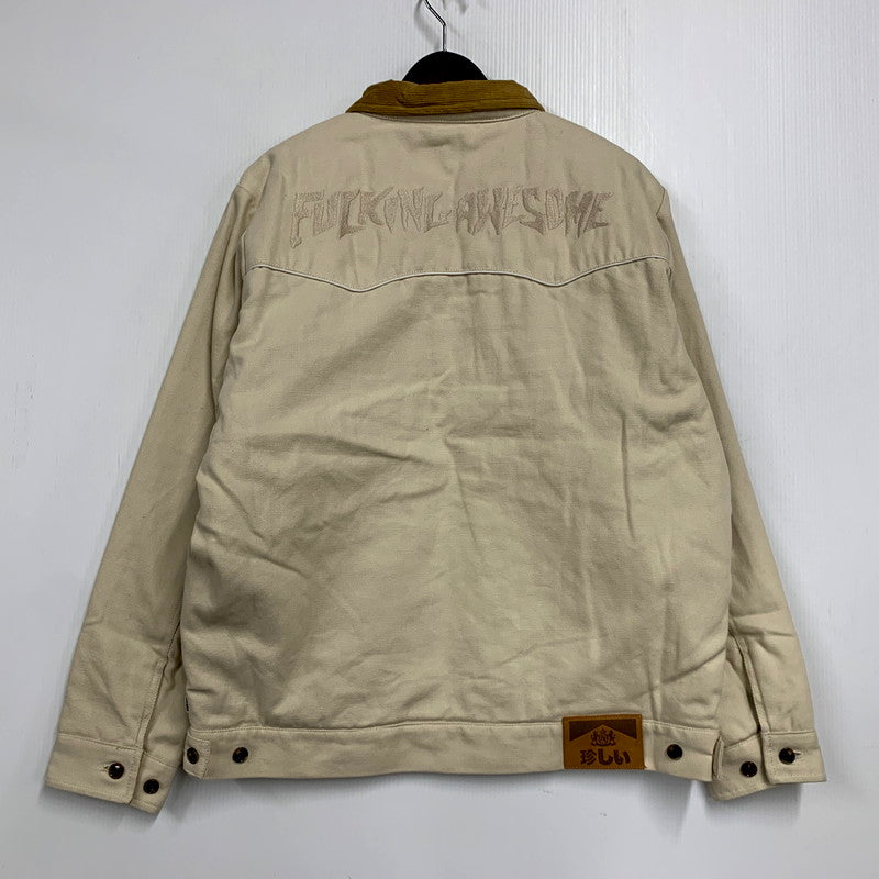 【中古品】【メンズ】  FUCKING AWESOME ファッキング オーサム WESTERN WORK JACKET ウエスタンワークジャケット アウター 142-250224-as-12-izu サイズ：L カラー：クリーム系 万代Net店