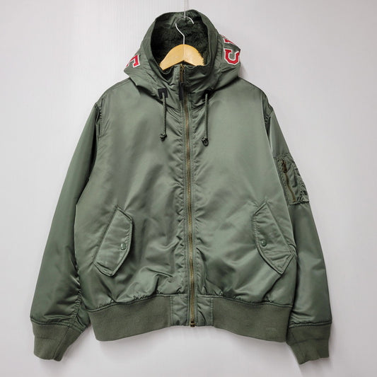 【中古品】【メンズ】 HOODED MA-1 フーデッド ジャケット アウター 149-250708-as-12-izu サイズ：L カラー：オリーブ 万代Net店