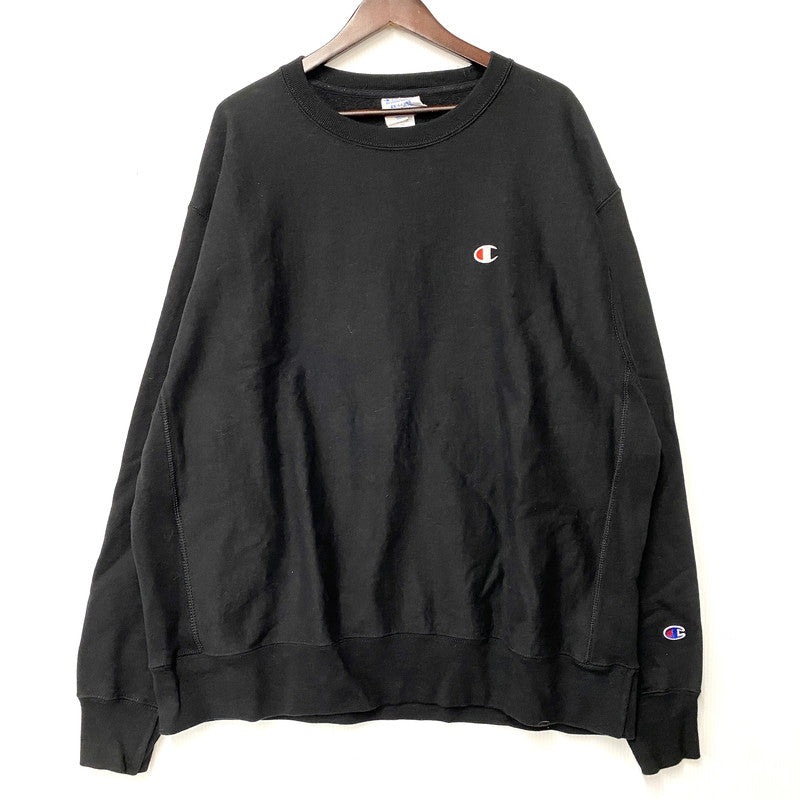 【中古品】【メンズ】 Champion チャンピオン REVERSE WEAVE SWEATSHIRT GF70 BKC リバースウィーブ スウェットシャツ トレーナー 長袖 トップス 146-250301-as-07-izu サイズ：4XL カラー：ブラック 万代Net店