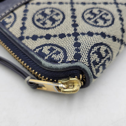 【中古品】【レディース】 Tory Burch トリーバーチ T MONOGRAM JACQUARD ZIP CONTINENTAL WALLET Tモノグラム ジャカード ジップ コンチネンタル ウォレット 長財布 200-250227-as-36-izu カラー：ネイビー系 万代Net店