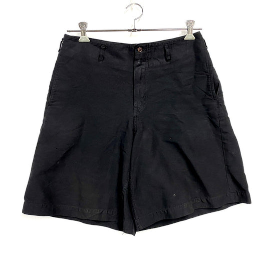 【現状渡し品】【メンズ】 COMME des GARCONS HOMME PLUS コムデギャルソンオムプリュス 14SS POLYESTER RAYON BLEND WIDE SHORT PANTS PM-P074 ポリエステル レーヨン ブレンド ワイド ショートパンツ ボトムス 151-250225-as-12-izu サイズ：M カラー：ブラック 万代Net店