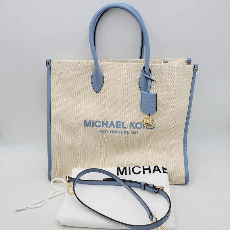 【中古品】【レディース】 Michael Kors マイケルコース 35S2G7ZT3C 2WAY TOTE BAG 2ウェイトートバッグ 鞄 カバン 188-250227-ma-06-izu カラー：青系/オートミール 万代Net店