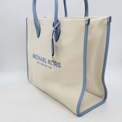 【中古品】【レディース】 Michael Kors マイケルコース 35S2G7ZT3C 2WAY TOTE BAG 2ウェイトートバッグ 鞄 カバン 188-250227-ma-06-izu カラー：青系/オートミール 万代Net店