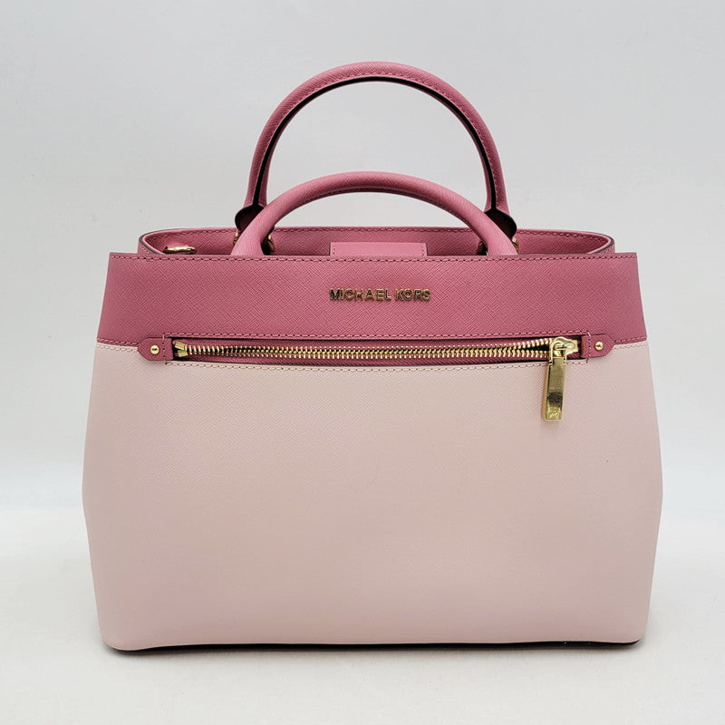 【中古品】【レディース】 Michael Kors マイケルコース 35S8GX2S2T ヘイリー レザー ミディアム サッチェル 2WAY HAND BAG 2ウェイハンドバッグ 鞄 カバン 188-250227-ma-08-izu カラー：ピンク 万代Net店