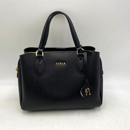 【中古品】【レディース】 Furla フルラ MINERVA S TOTE VITELLO 8050597051383 ハンドバッグ ショルダーバッグ カバン 鞄 188-250224-as-22-izu カラー：ブラック 万代Net店