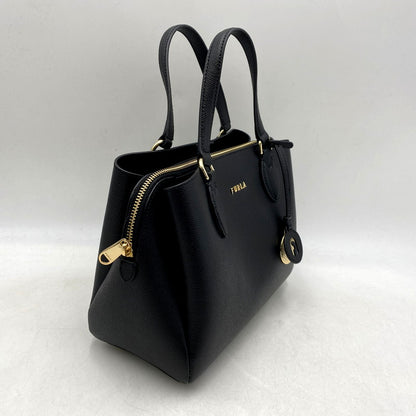 【中古品】【レディース】 Furla フルラ MINERVA S TOTE VITELLO 8050597051383 ハンドバッグ ショルダーバッグ カバン 鞄 188-250224-as-22-izu カラー：ブラック 万代Net店