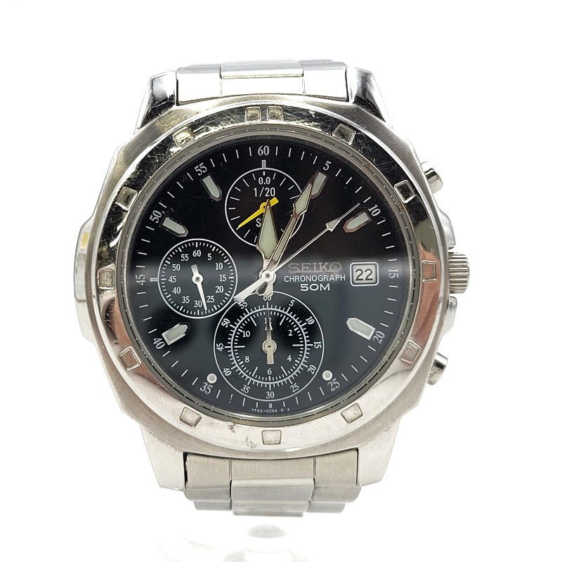 【中古品】【メンズ/レディース】 SEIKO セイコー 7T92-0CA0 クォーツ 腕時計 198-250227-as-33-izu カラー：シルバー 万代Net店