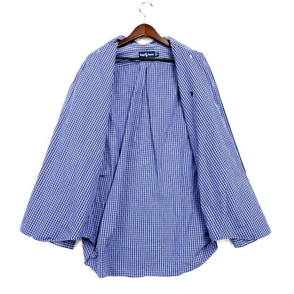 【中古品】【メンズ】 RALPH LAUREN ラルフローレン 90S BLAKE LS BD CHECK SHIRT ブレイク ロングスリーブ ボタンダウン チェックシャツ 長袖 トップス 146-250301-as-27-izu サイズ：XL カラー：ブルー系 万代Net店