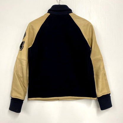 【中古品】【レディース】 HYSTERIC GLAMOUR ヒステリックグラマー LOGO WAPPEN STADIUM JACKET ロゴワッペン スタジアムジャケット スタジャン アウター 168-250225-as-04-izu カラー：ネイビー×ベージュ 万代Net店