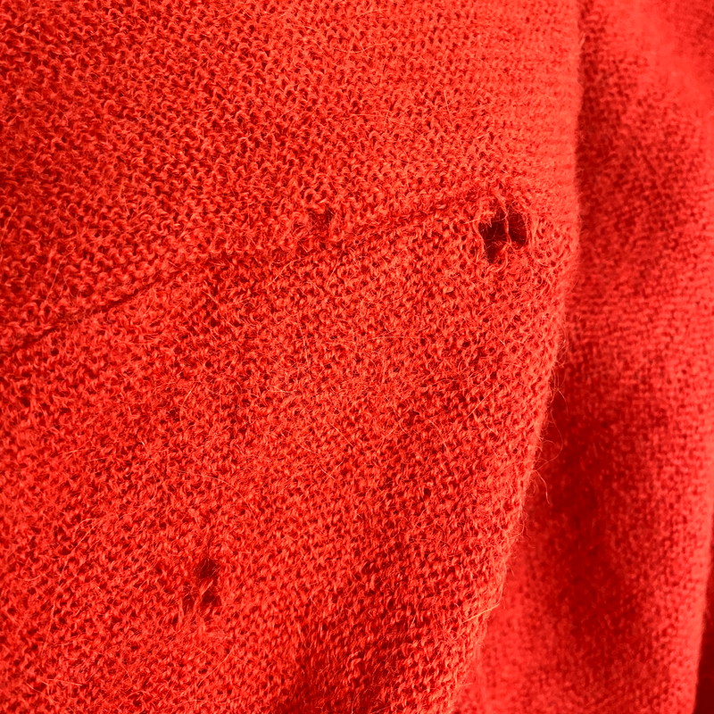 【現状渡し品】【メンズ】  SEARS シアーズ 70S ALPAKA WOOL CARDIGAN 70年代 アルパカウールカーディガン トップス 長袖 146-250302-ma-15-izu サイズ：L カラー：赤 万代Net店