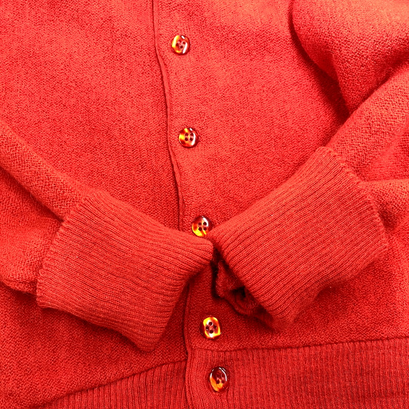 【現状渡し品】【メンズ】  SEARS シアーズ 70S ALPAKA WOOL CARDIGAN 70年代 アルパカウールカーディガン トップス 長袖 146-250302-ma-15-izu サイズ：L カラー：赤 万代Net店