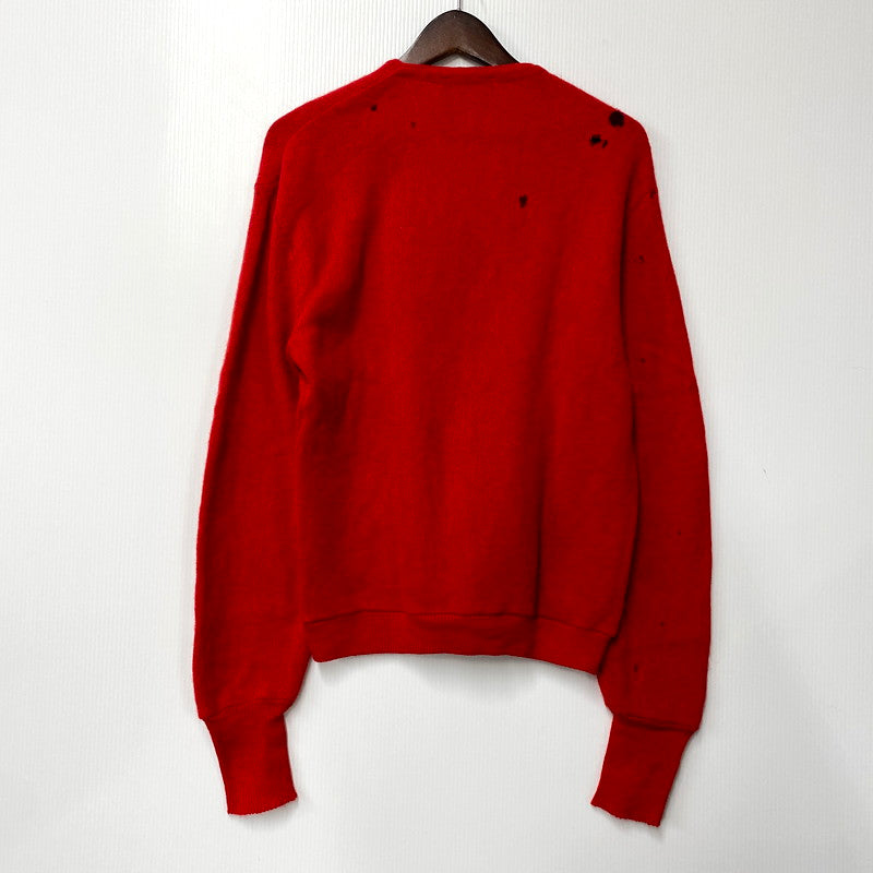 【現状渡し品】【メンズ】  SEARS シアーズ 70S ALPAKA WOOL CARDIGAN 70年代 アルパカウールカーディガン トップス 長袖 146-250302-ma-15-izu サイズ：L カラー：赤 万代Net店