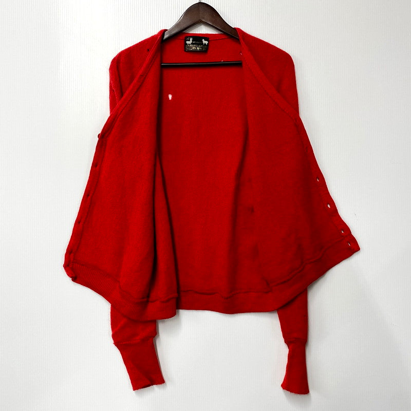 【現状渡し品】【メンズ】  SEARS シアーズ 70S ALPAKA WOOL CARDIGAN 70年代 アルパカウールカーディガン トップス 長袖 146-250302-ma-15-izu サイズ：L カラー：赤 万代Net店